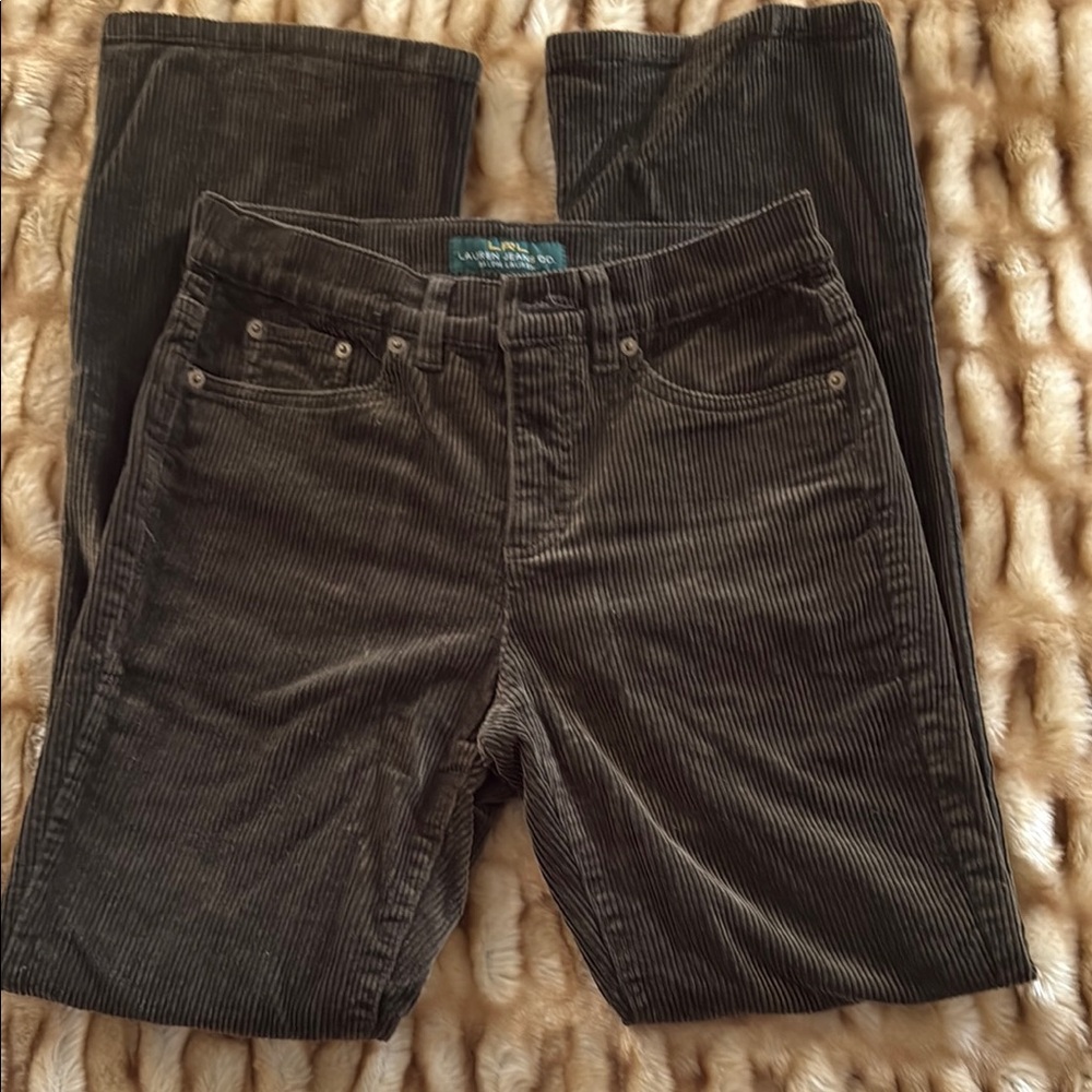 NWOT Ralph Lauren Jeans Brown Corduroy Pants classic bootcut size 2